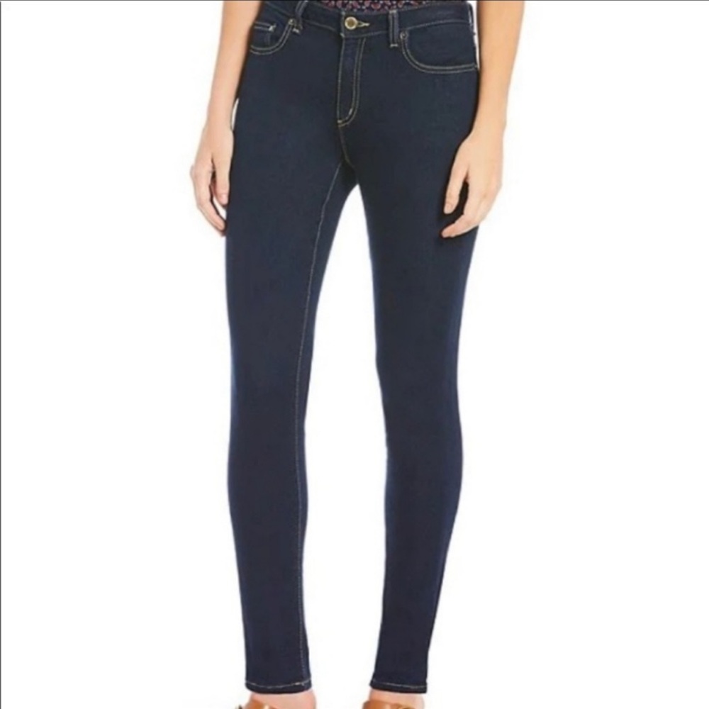 NWT Michael Kors MK Logo Selma Straight Jeans Basics New Midnight Pants 8P